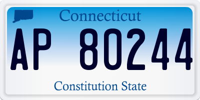 CT license plate AP80244
