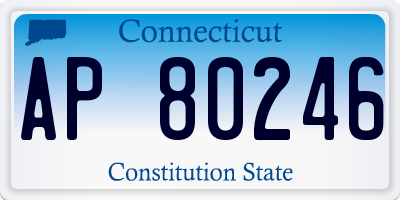 CT license plate AP80246