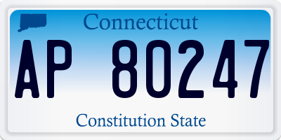 CT license plate AP80247