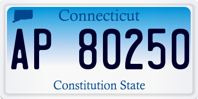 CT license plate AP80250