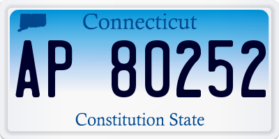 CT license plate AP80252