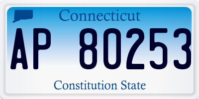 CT license plate AP80253