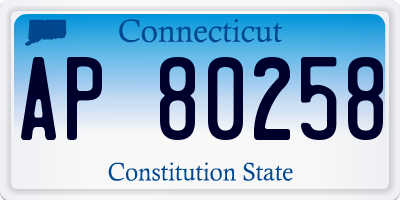CT license plate AP80258