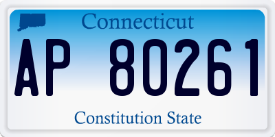 CT license plate AP80261