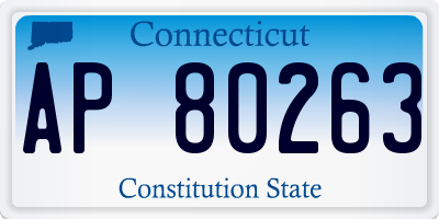 CT license plate AP80263