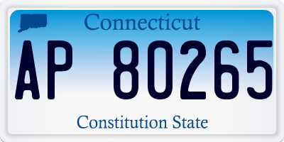 CT license plate AP80265