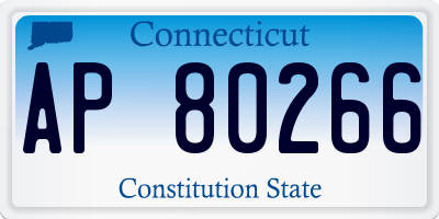 CT license plate AP80266