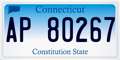 CT license plate AP80267