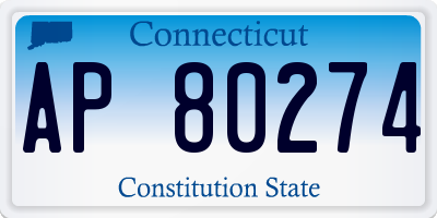 CT license plate AP80274