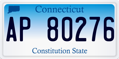 CT license plate AP80276