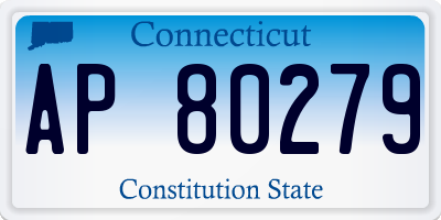 CT license plate AP80279