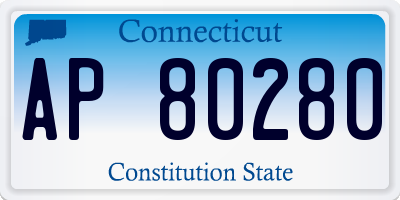 CT license plate AP80280