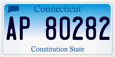 CT license plate AP80282