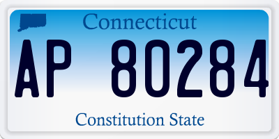 CT license plate AP80284
