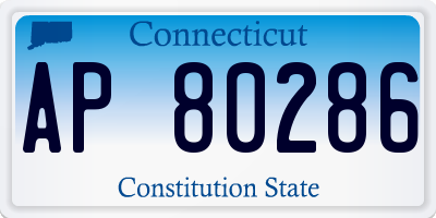 CT license plate AP80286