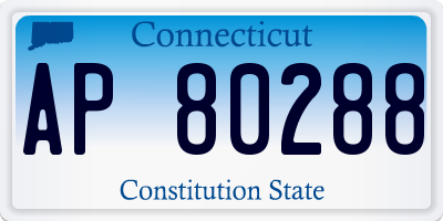 CT license plate AP80288