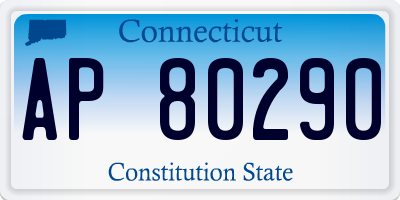 CT license plate AP80290
