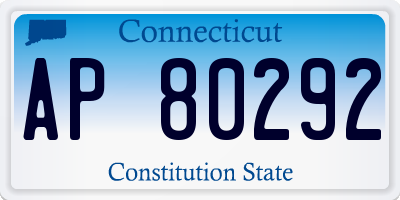 CT license plate AP80292