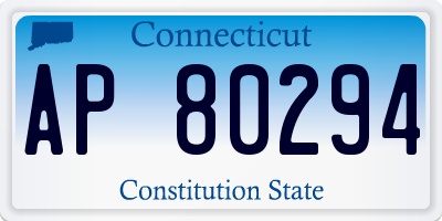 CT license plate AP80294