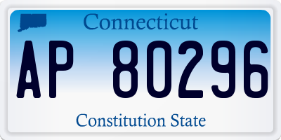 CT license plate AP80296