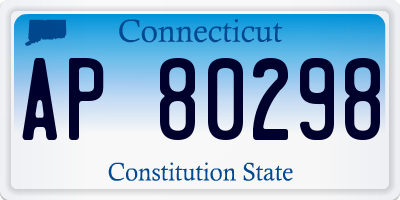 CT license plate AP80298