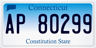 CT license plate AP80299