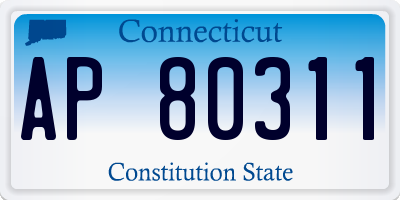 CT license plate AP80311