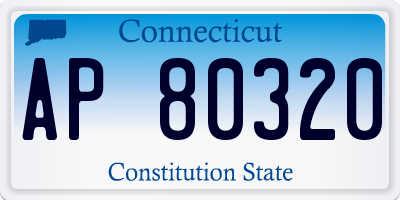 CT license plate AP80320