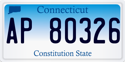CT license plate AP80326