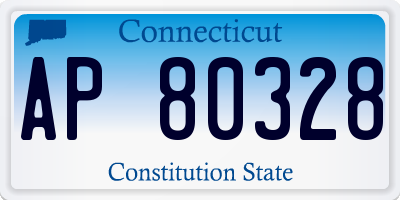 CT license plate AP80328