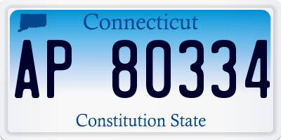CT license plate AP80334