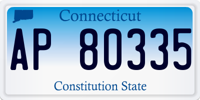CT license plate AP80335
