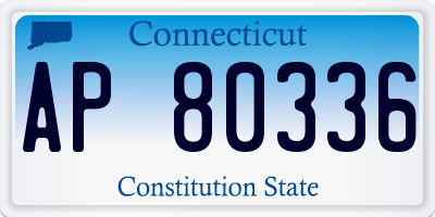 CT license plate AP80336