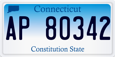 CT license plate AP80342