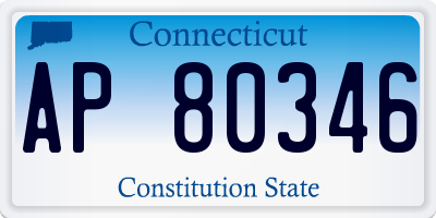 CT license plate AP80346