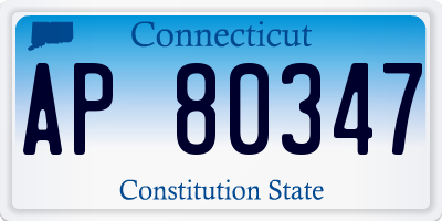 CT license plate AP80347