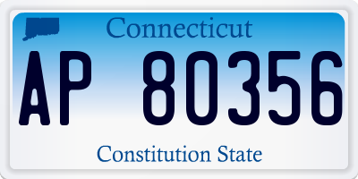 CT license plate AP80356