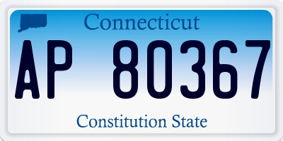 CT license plate AP80367