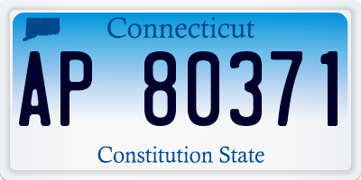 CT license plate AP80371