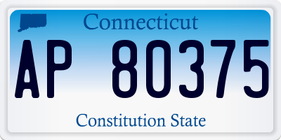 CT license plate AP80375