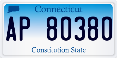 CT license plate AP80380