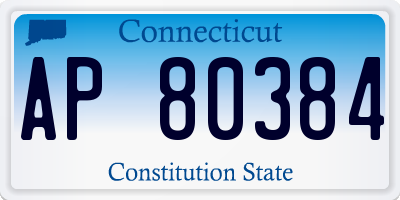 CT license plate AP80384