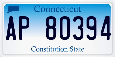 CT license plate AP80394