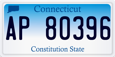 CT license plate AP80396