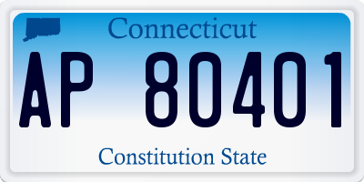 CT license plate AP80401
