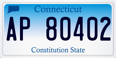 CT license plate AP80402