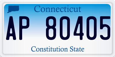 CT license plate AP80405