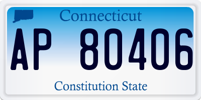 CT license plate AP80406