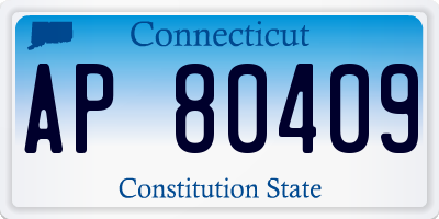 CT license plate AP80409