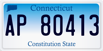 CT license plate AP80413